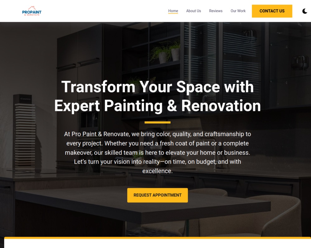 Pro Paint & Renovate website