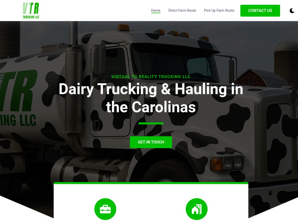 VTR Trucking website